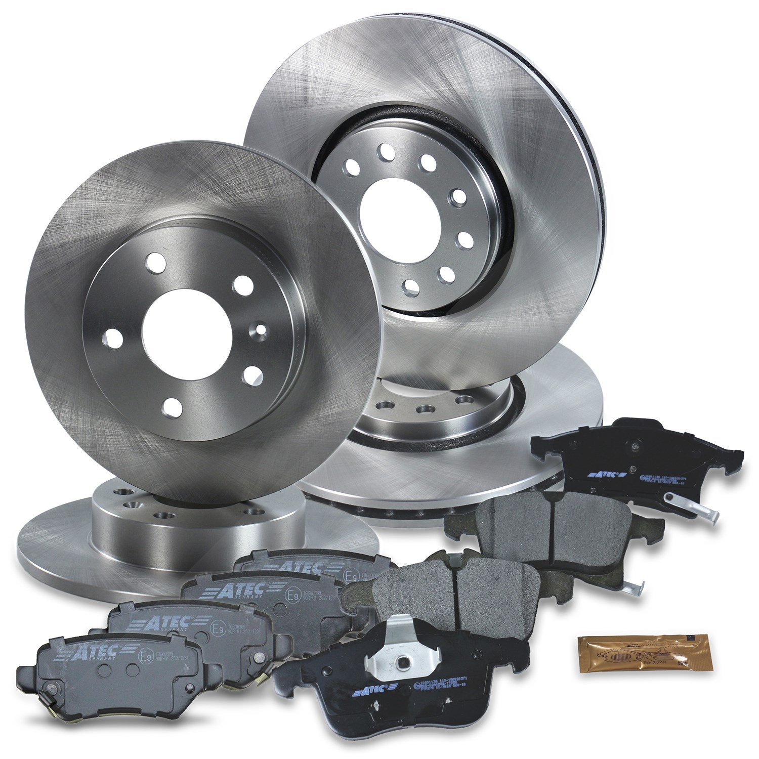 Bestprice Bremsscheiben + Bremsbeläge Vorne + Hinten [Hersteller-Nr. 10603437] für Opel