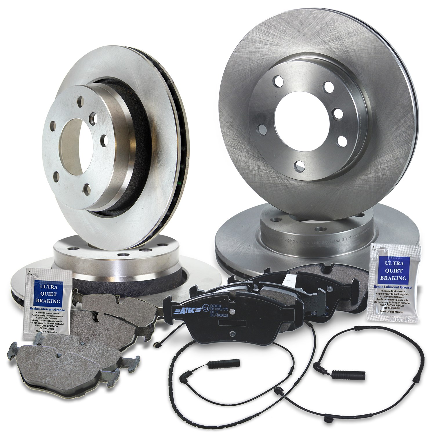Bestprice Bremsscheiben + Bremsbeläge Vorne + Hinten [Hersteller-Nr. 10603975] für BMW