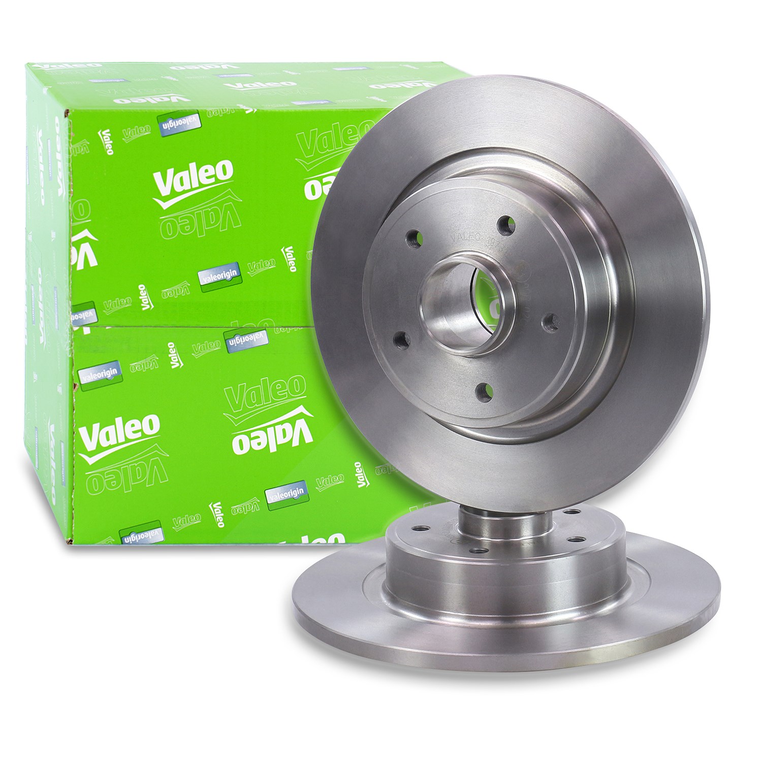 Valeo 1x Bremsscheibe Voll Hinten [Hersteller-Nr. 197312] für Renault