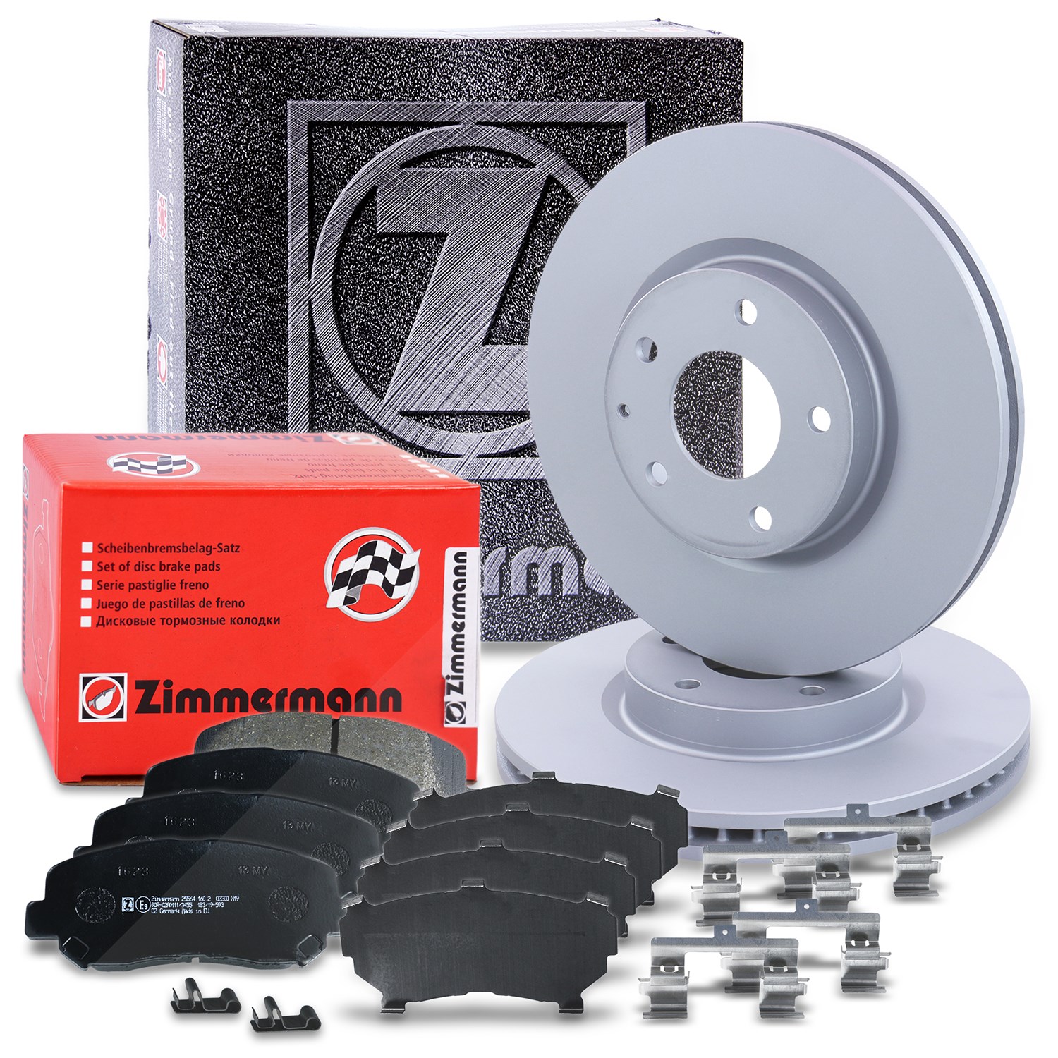 Zimmermann Bremsscheiben +Bremsbeläge vorne [Hersteller-Nr. 40192160] für Mazda