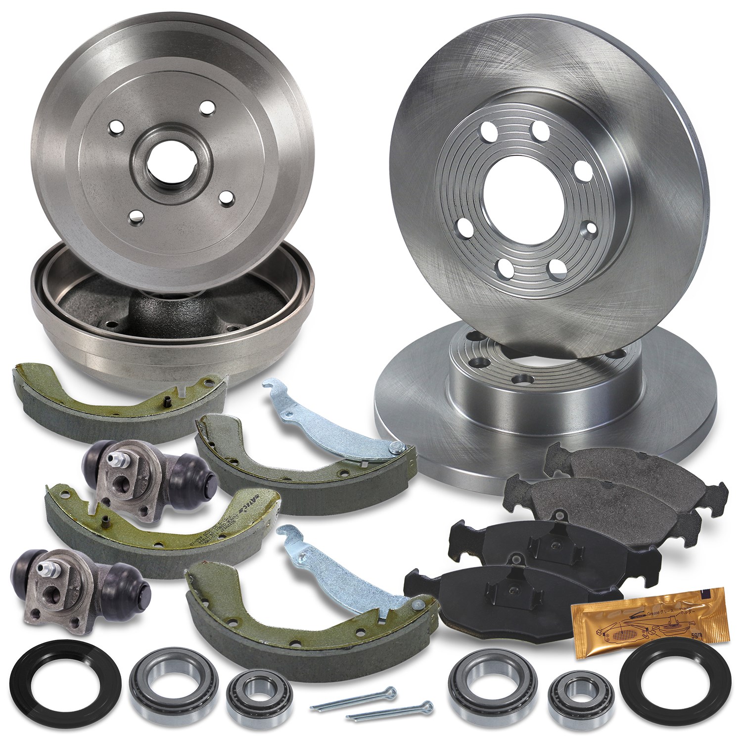 Bestprice Komplettset Bremsscheiben+Bremsbeläge Vorne+Hinten [Hersteller-Nr. 10604294] für Opel
