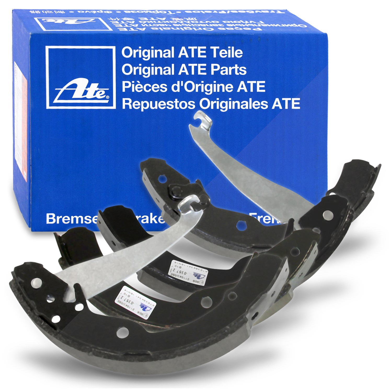Ate Bremsbackensatz mit Hebel Trommelbremse [Hersteller-Nr. 03.0137-0357.2] für VW, Skoda, Seat