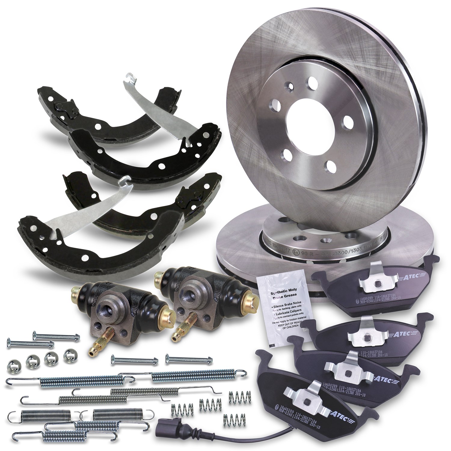 Bestprice Komplettset Bremsscheiben+Bremsbeläge Vorne+Hinten [Hersteller-Nr. 10605281] für Skoda