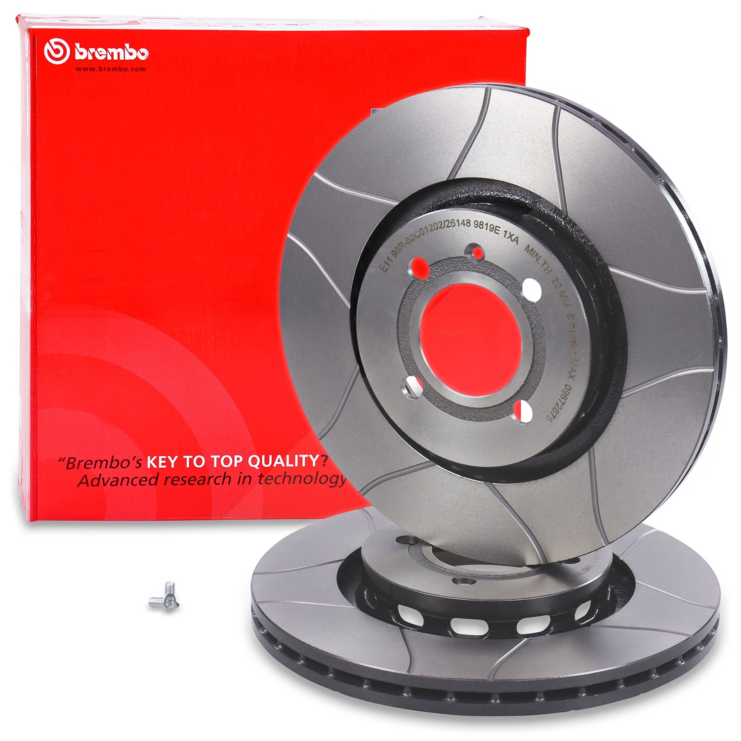 Brembo Bremsscheibe Sport Max Vorne Belüftet [Hersteller-Nr. 09.6728.75] für Seat, VW
