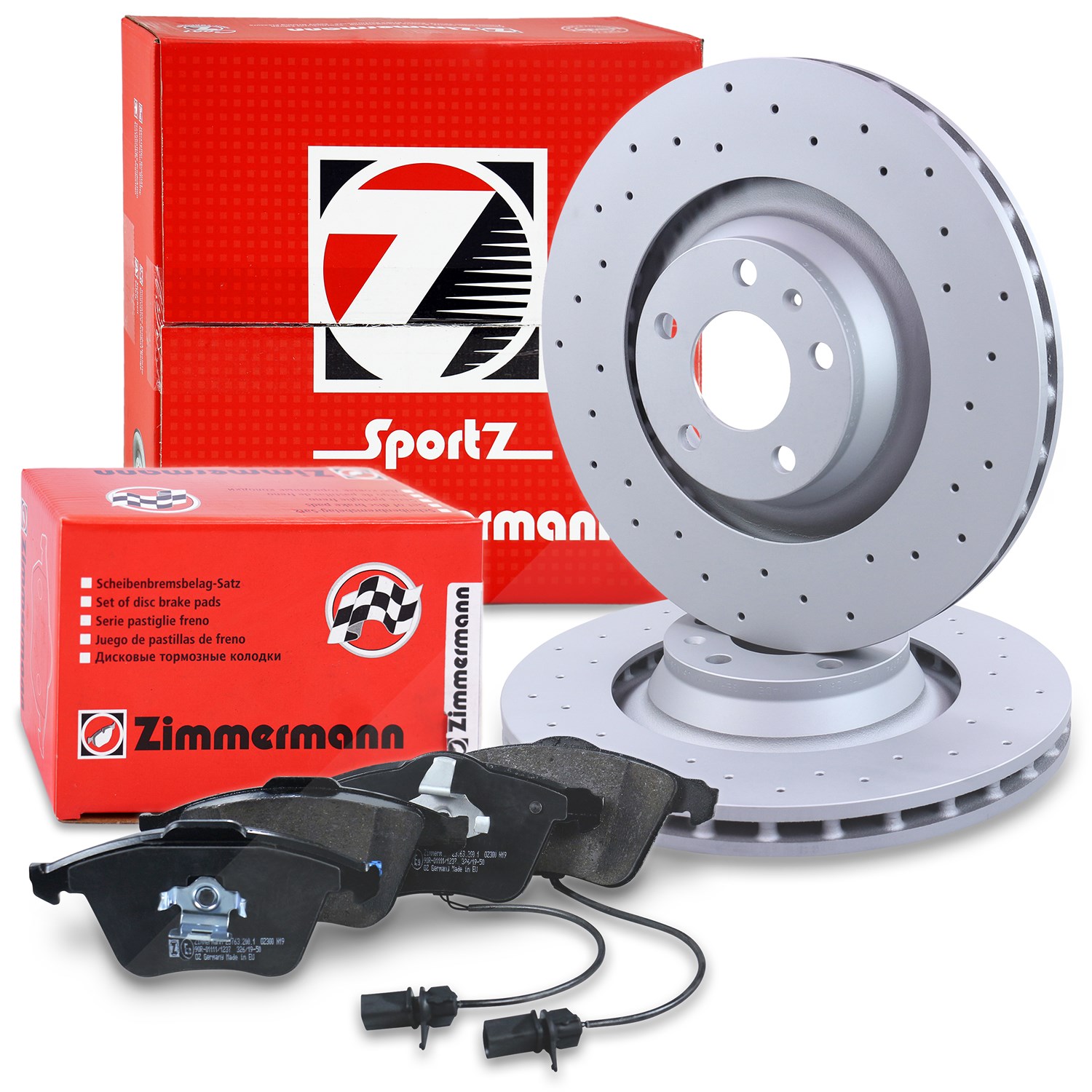 Zimmermann SPORT-Scheiben + Beläge mit VWK Vorne [Hersteller-Nr. 10697583] für Audi