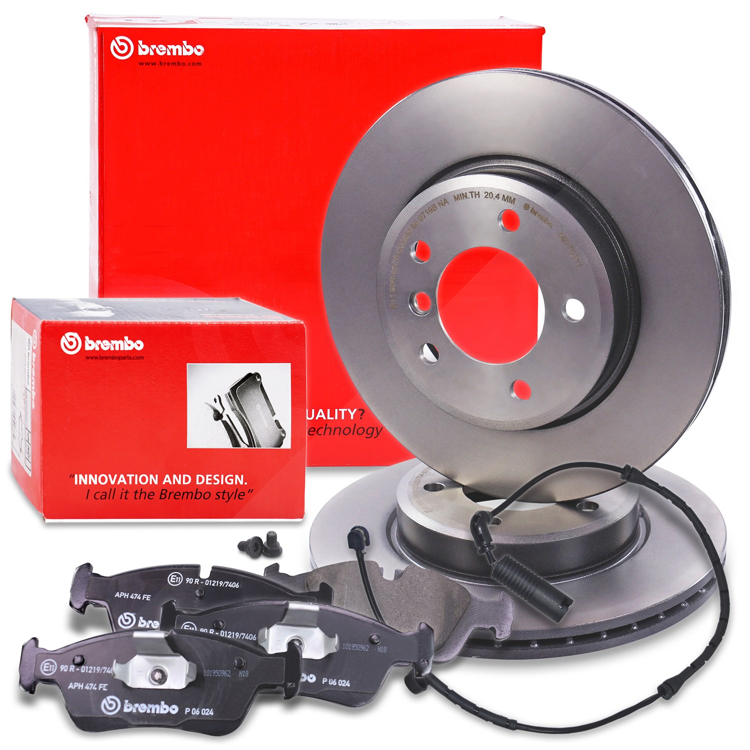 Brembo Bremsscheiben +Beläge +VWK Vorne [Hersteller-Nr. 40279060] für BMW