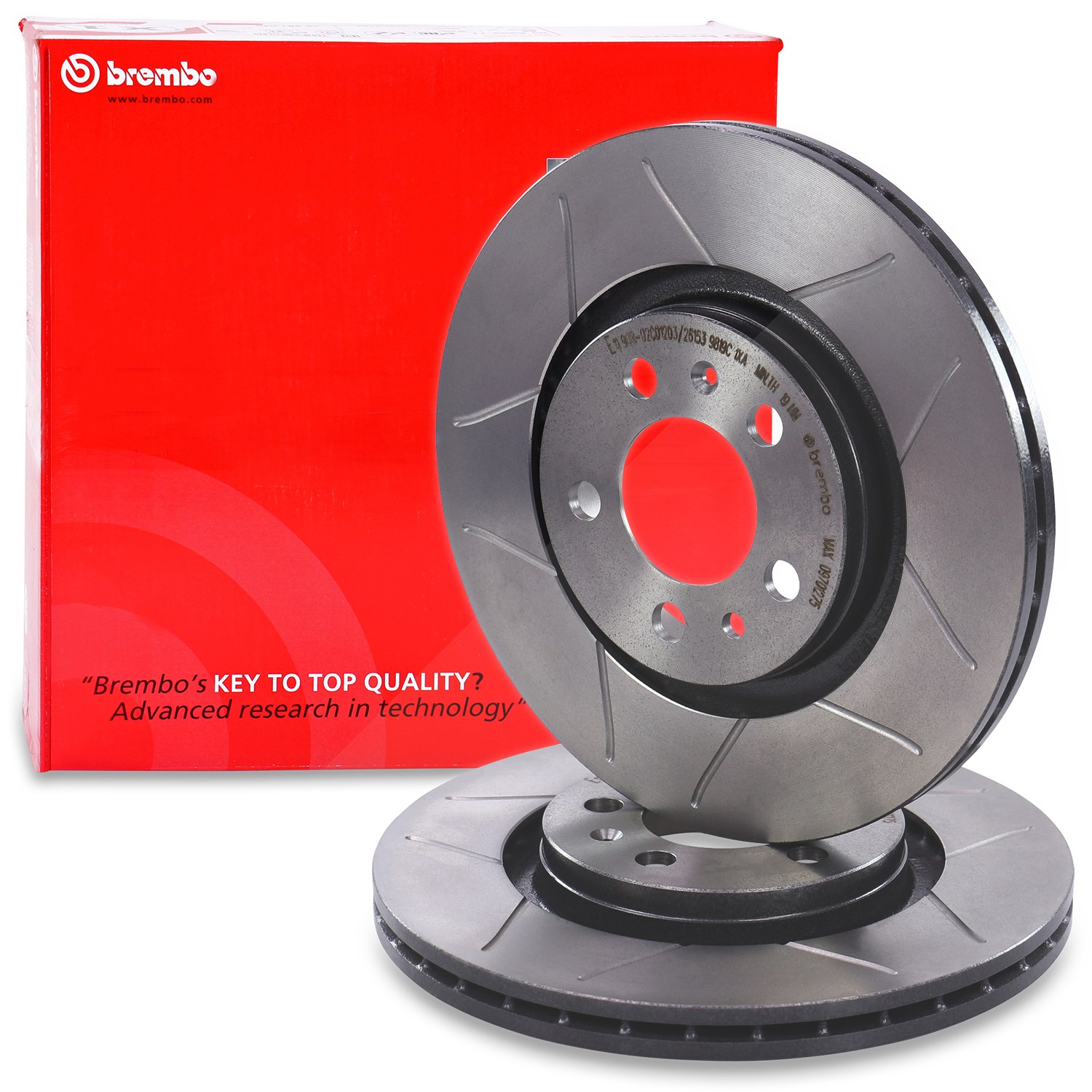Brembo Bremsscheibe Sport Max Vorne Belüftet [Hersteller-Nr. 09.7012.75] für VW, Skoda, Seat, Audi