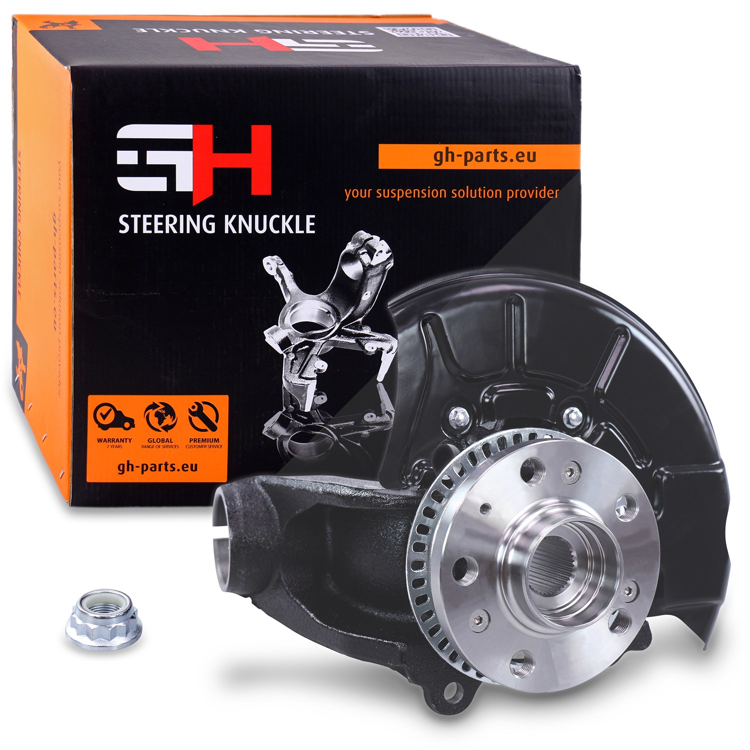 Gh Radlagergehäuse komplett vorne links [Hersteller-Nr. GH-284709V] für Audi, Seat, VW, Skoda