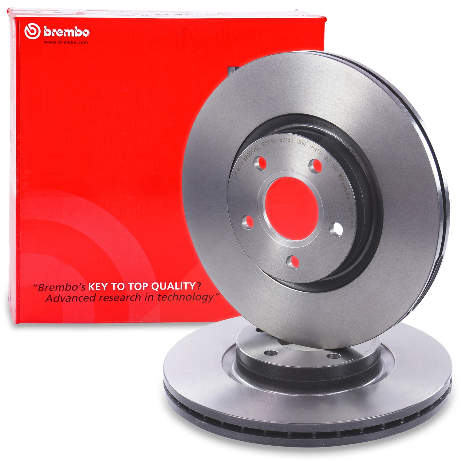 Brembo Bremsscheibe Vorderachse Belüftet [Hersteller-Nr. 09.9468.11] für Ford, Volvo