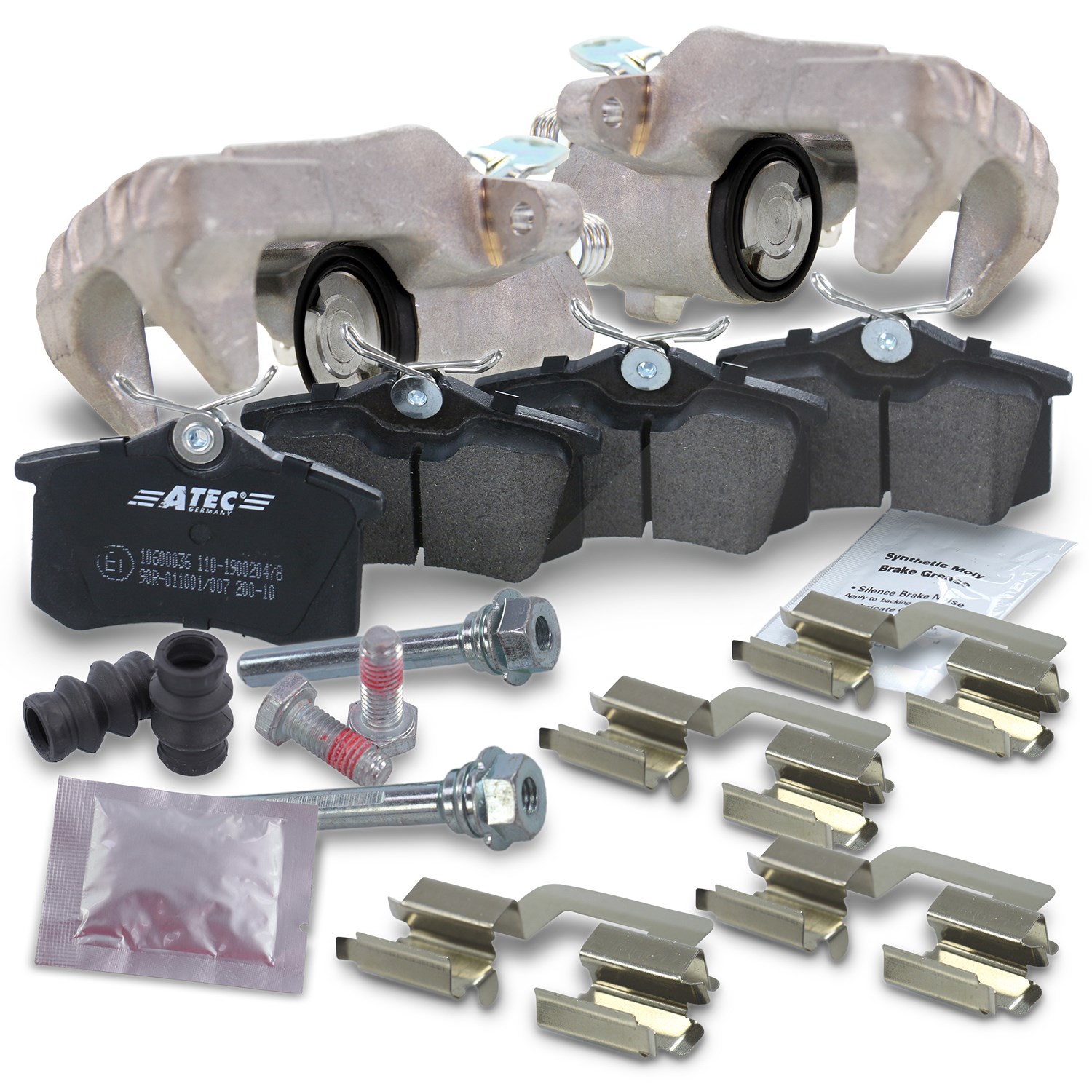 Bestprice 2x Bremssattel Führungshülsen +Beläge hinten [Hersteller-Nr. 40279190] für Skoda, VW, Seat, Audi