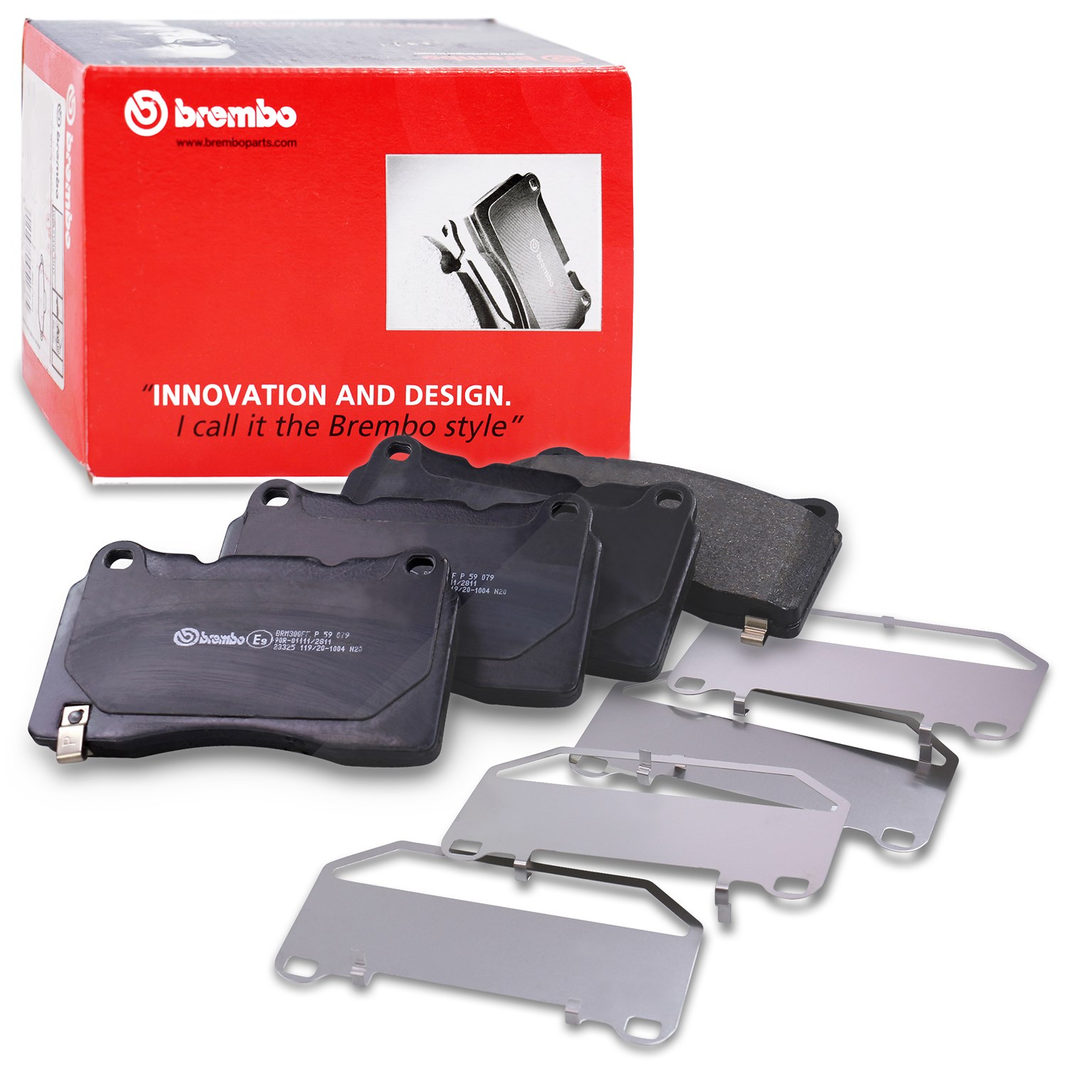 Brembo Bremsbeläge vorne (Satz) [Hersteller-Nr. P59079] für Chevrolet, Opel, Hyundai, Tesla, Ford, Renault, Vauxhall, Cadillac, Ford Usa