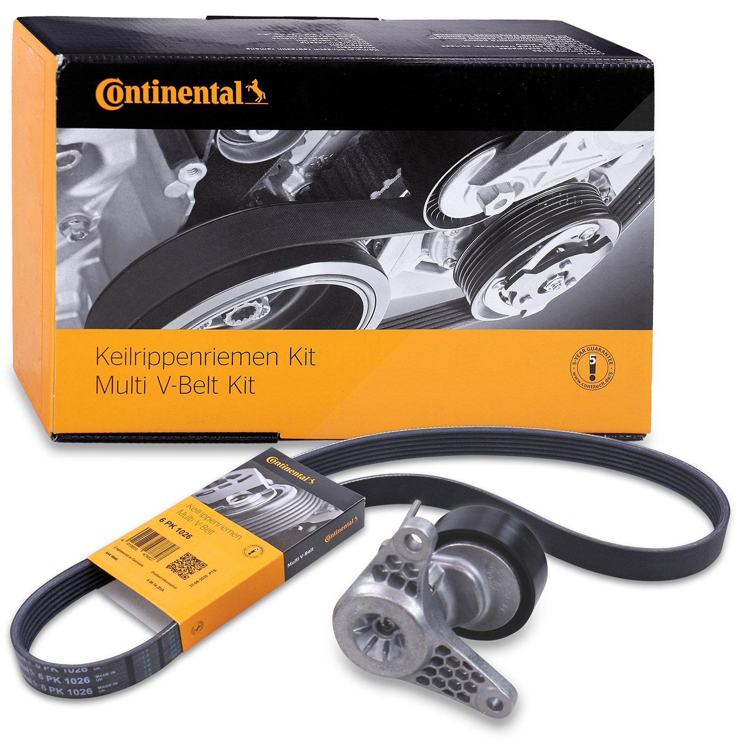 Continental Ctam Keilrippenriemensatz [Hersteller-Nr. 6PK1026K1] für VW, Seat, Skoda, Audi