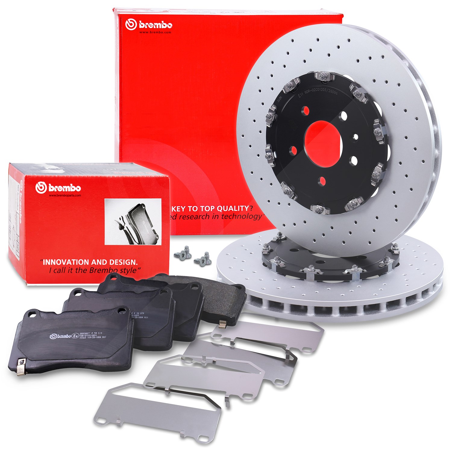 Brembo Bremsscheiben+Bremsbeläge vorne [Hersteller-Nr. 40278651] für Vauxhall, Opel