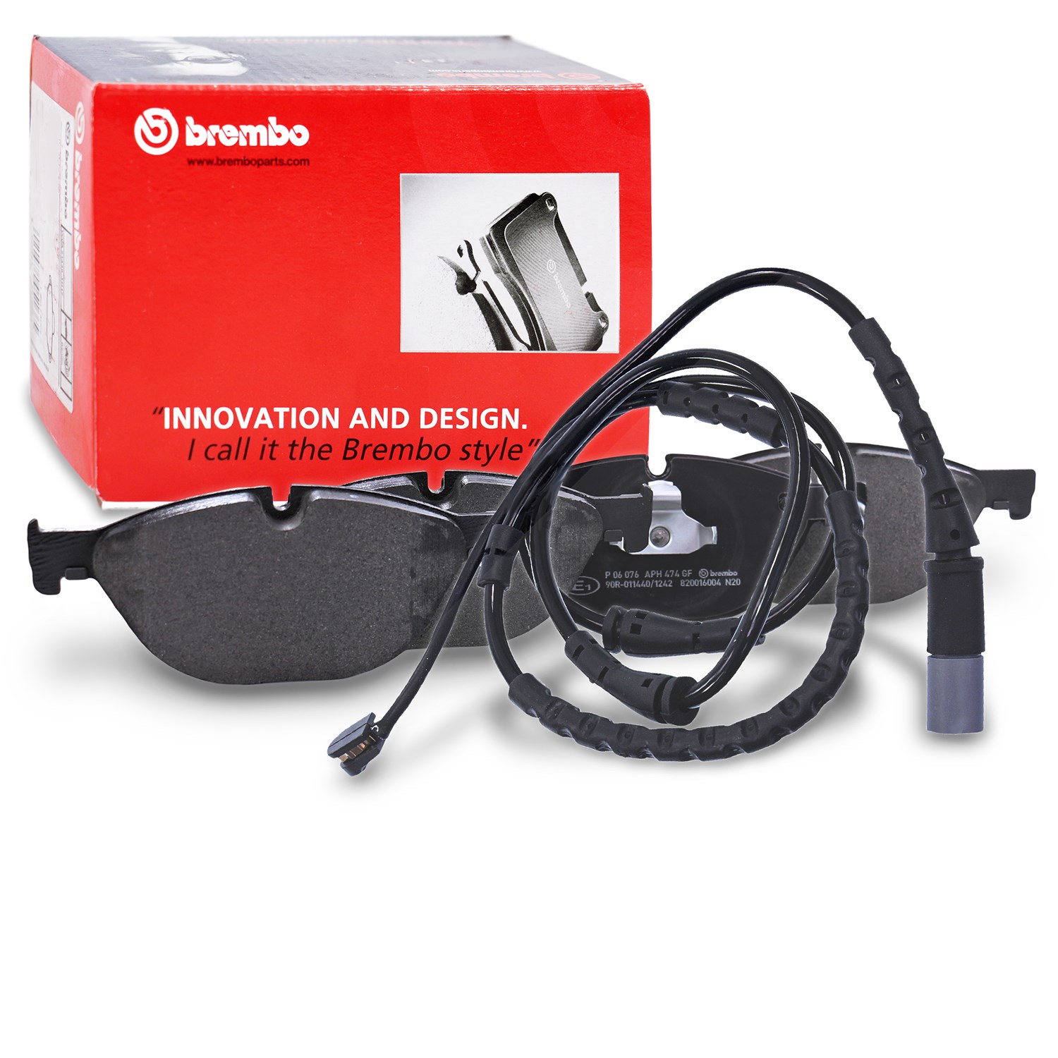 Brembo Bremsbelagsatz + Verschleißwarnkontakt Vorderachse [Hersteller-Nr. 40279256] für BMW