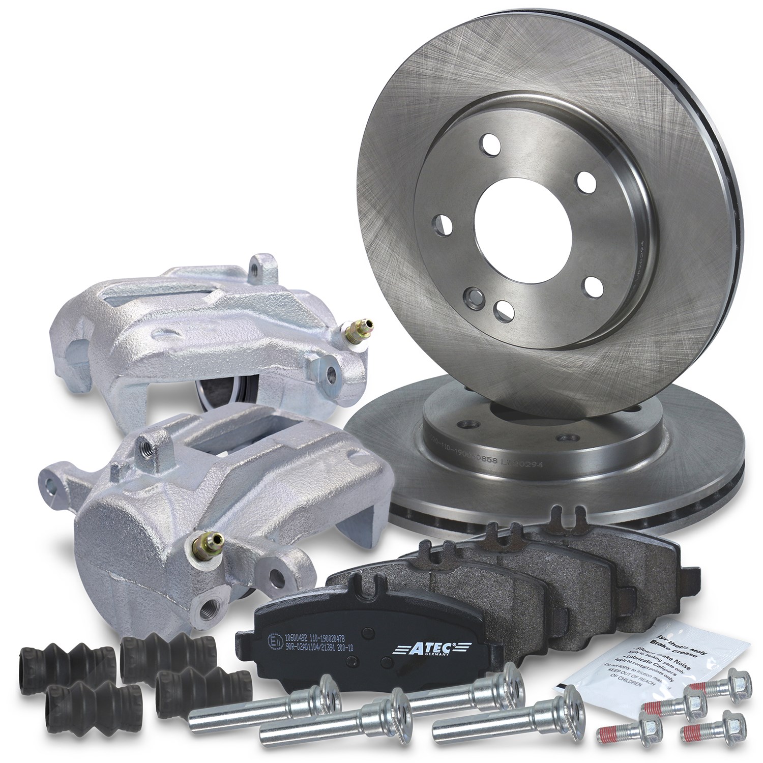 Bestprice 2x Bremsscheibe +Beläge +Bremssättel Vorderachse [Hersteller-Nr. 40279299] für Mercedes-Benz