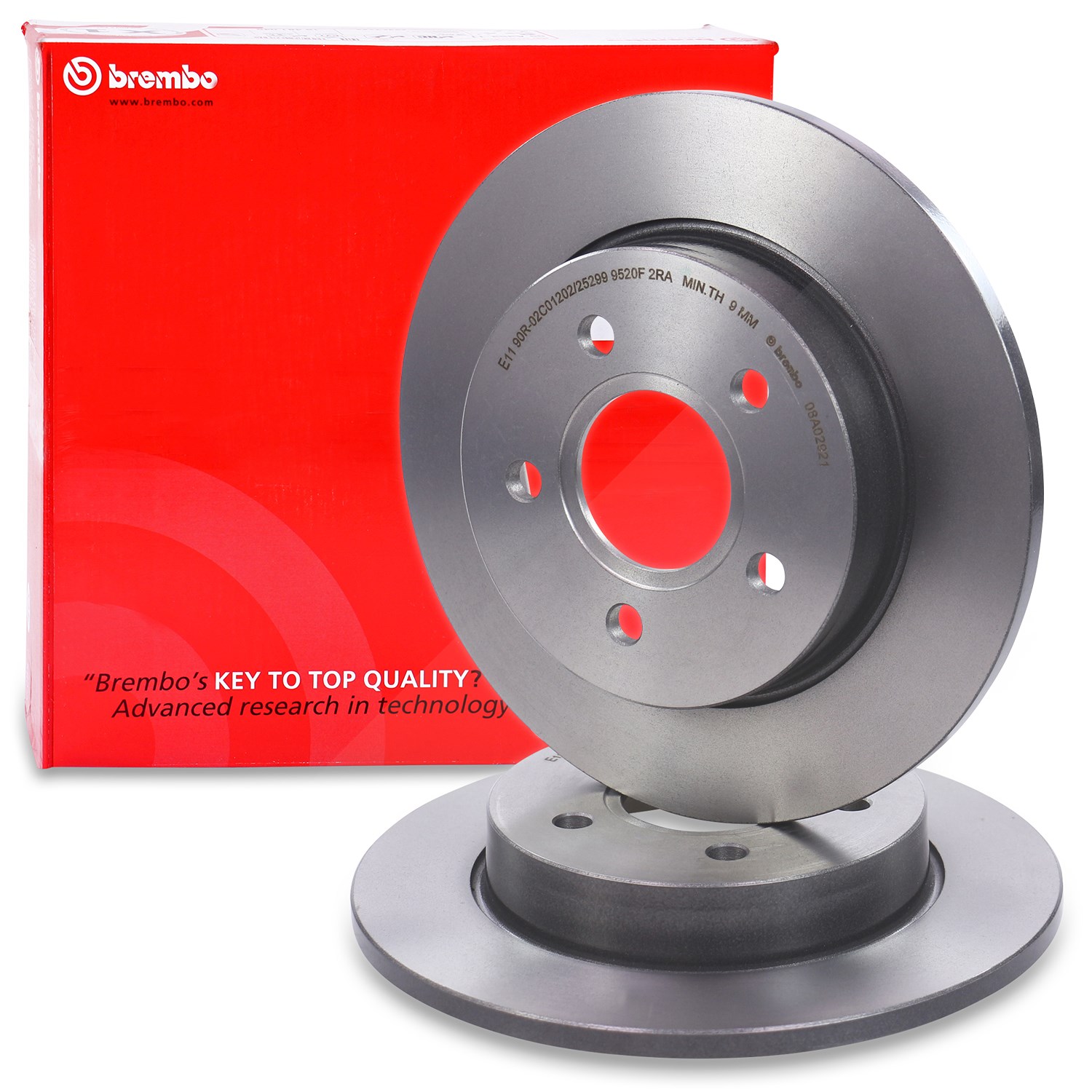 Brembo Bremsscheibe Coated Disc Hinten Voll [Hersteller-Nr. 08.A029.21] für Ford