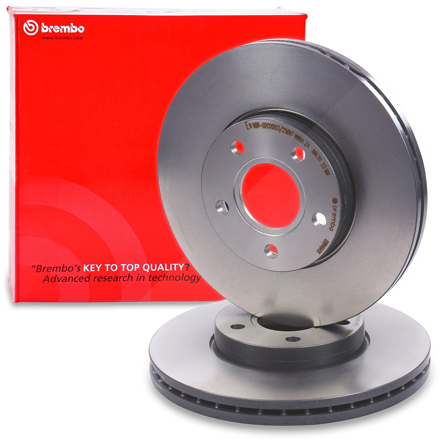 Brembo Bremsscheibe Coated Disc Vorne Belüftet [Hersteller-Nr. 09.9464.11] für Volvo, Ford