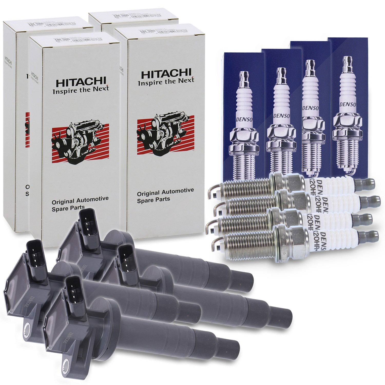 Astemo 4x Zündspule + 4x Zündkerze [Hersteller-Nr. 40279434] für Toyota