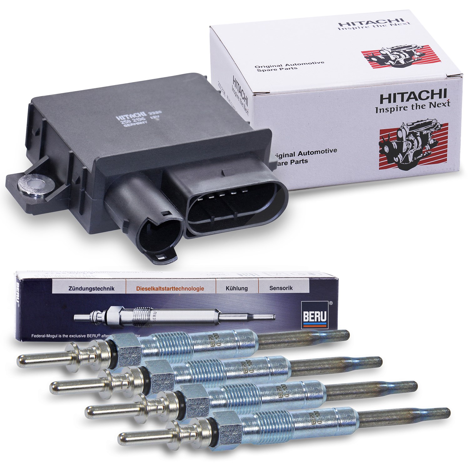 Astemo Steuergerät Glühzeit + 4x Glühkerzen [Hersteller-Nr. 40279451] für BMW
