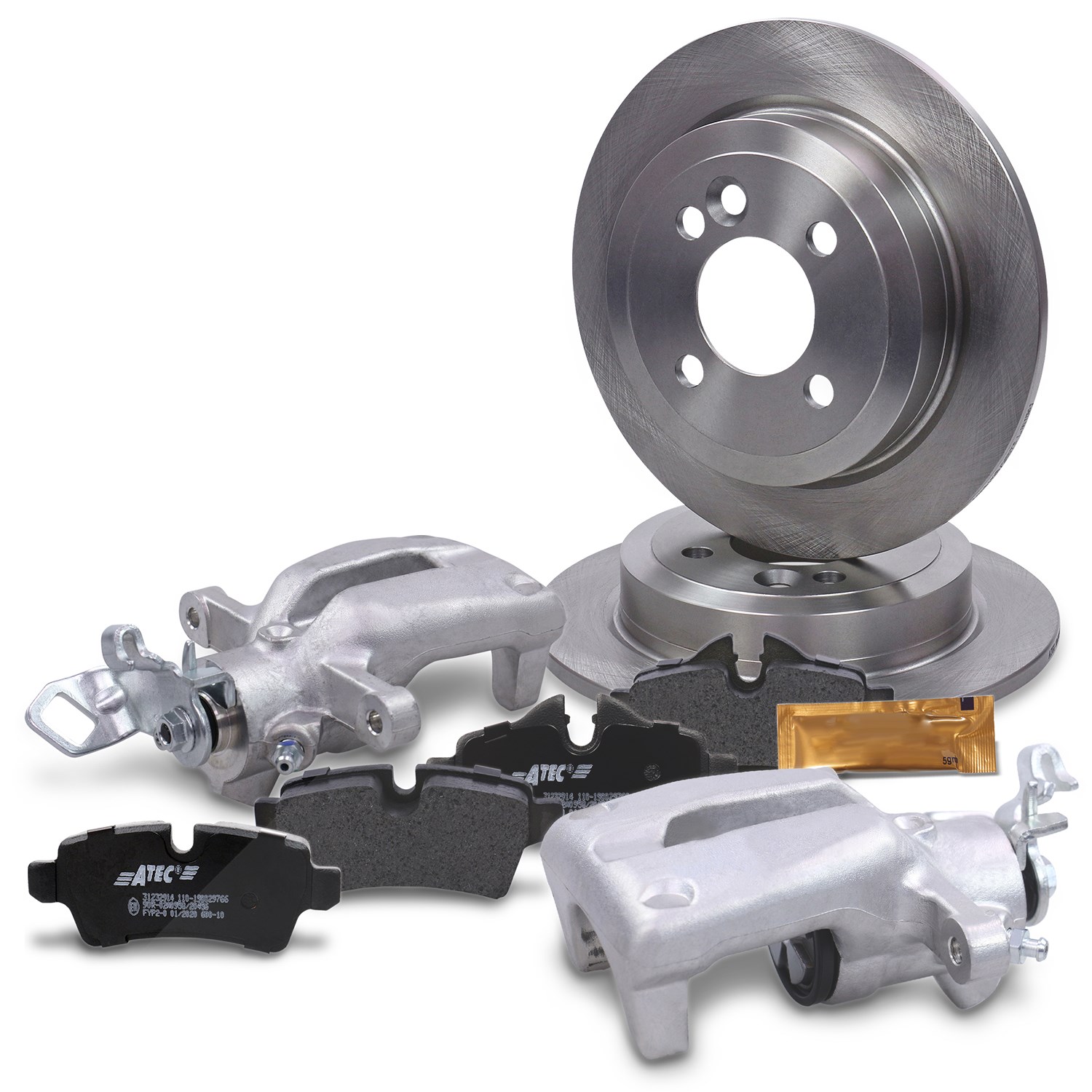 Bestprice 2x Bremsscheibe +Beläge +Bremssättel Hinterachse [Hersteller-Nr. 40279319] für Mini