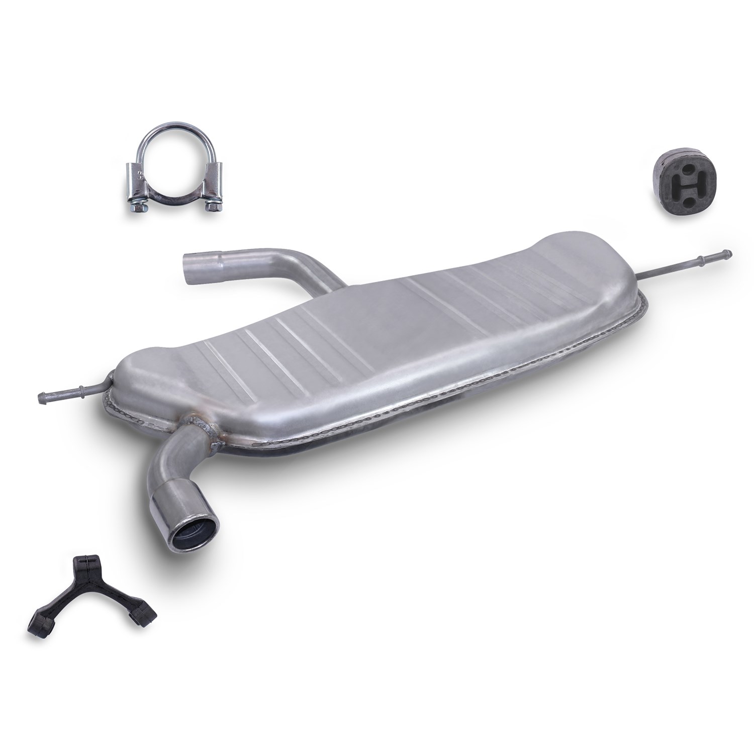 Bestprice Endschalldämpfer + Montagematerial [Hersteller-Nr. 40279295] für Audi