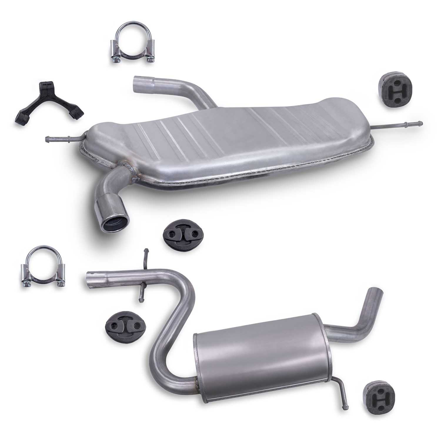 Bestprice Schalldämpfer Set + Montagematerial [Hersteller-Nr. 40279296] für Audi