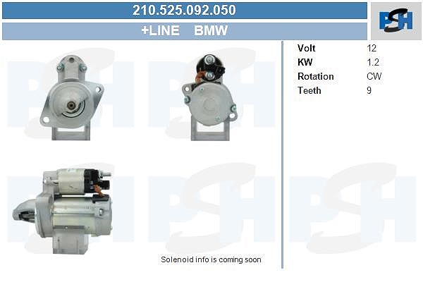 Bv Psh Starter [Hersteller-Nr. 210.525.092.050] für BMW