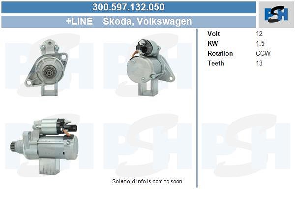 Bv Psh Starter [Hersteller-Nr. 300.597.132.050] für Skoda, Cupra, Seat, VW, Audi