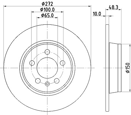 Hella Bremsscheibe [Hersteller-Nr. 8DD355126-631] für Audi