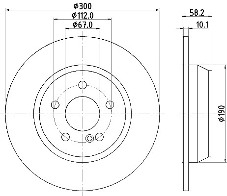 Hella Bremsscheibe [Hersteller-Nr. 8DD355126-851] für Mercedes-Benz