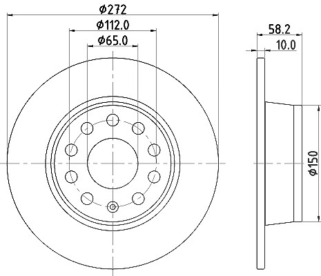 Hella Bremsscheibe [Hersteller-Nr. 8DD355131-811] für Skoda, Audi, VW, Seat