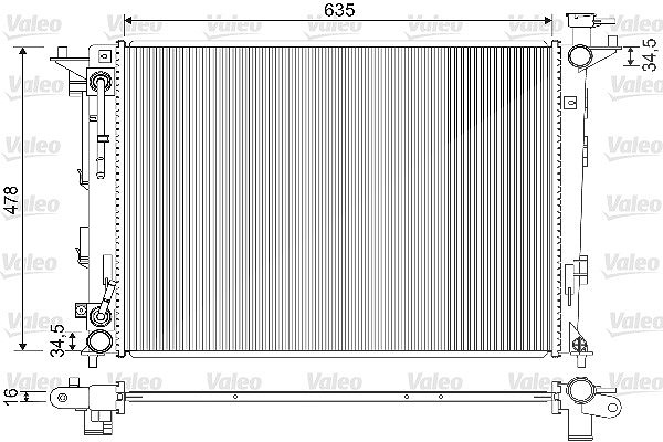 Valeo Kühler, Motorkühlung [Hersteller-Nr. 733213] für Hyundai, Kia