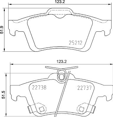 Brembo Bremsbelagsatz, Scheibenbremse [Hersteller-Nr. P24216] für Ford