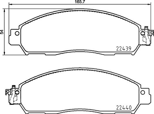 Brembo Bremsbelagsatz, Scheibenbremse [Hersteller-Nr. P56120] für Nissan