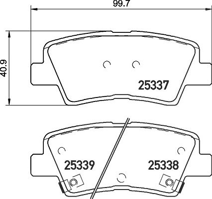 Brembo Bremsbelagsatz, Scheibenbremse [Hersteller-Nr. P30106] für Hyundai, Kia