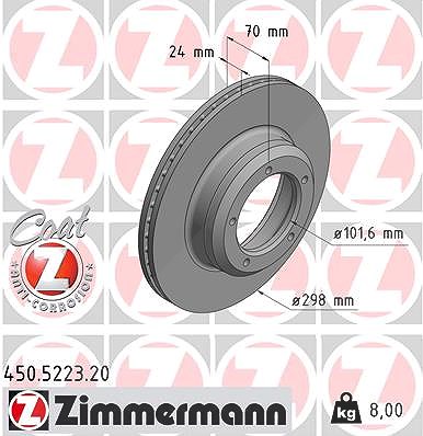 Zimmermann Bremsscheibe [Hersteller-Nr. 450.5223.20] für Land Rover