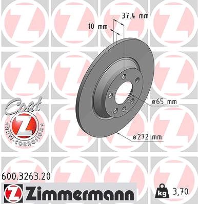 Zimmermann Bremsscheibe [Hersteller-Nr. 600.3263.20] für Audi, VW