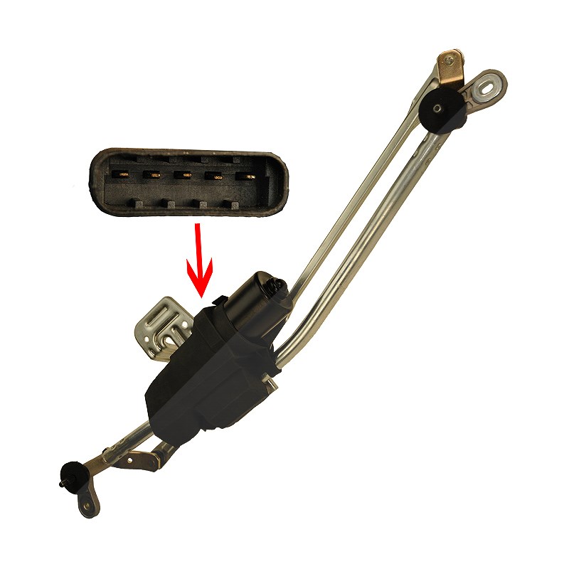 Atec Wischergestänge mit Motor vorne [Hersteller-Nr. 10490214] für Citroën, Peugeot, Fiat