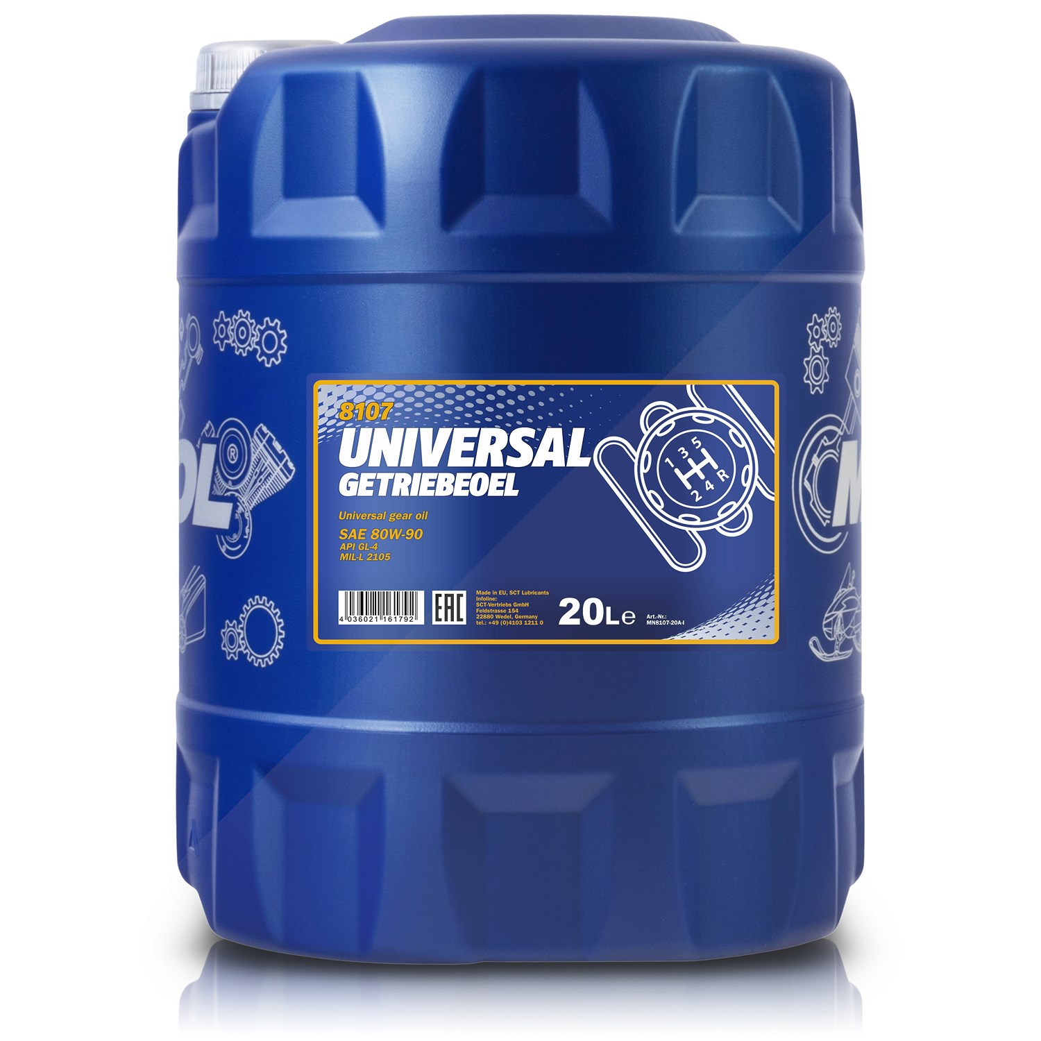 Mannol 20 L Universal Getriebeöl 80W-90 [Hersteller-Nr. MN8107-20]