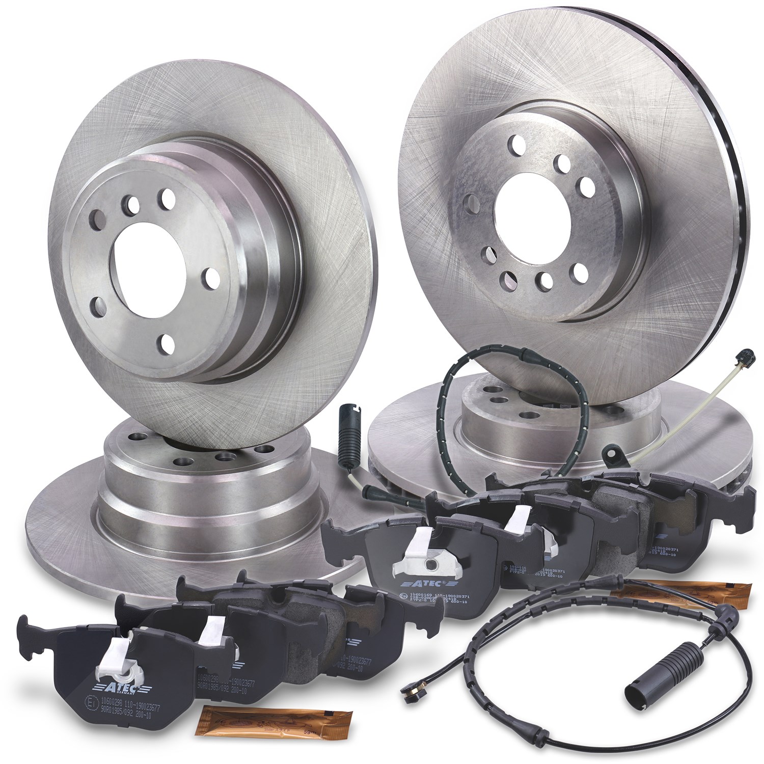 Bestprice Bremsscheiben + Bremsbeläge Vorne + Hinten [Hersteller-Nr. 10604193] für BMW