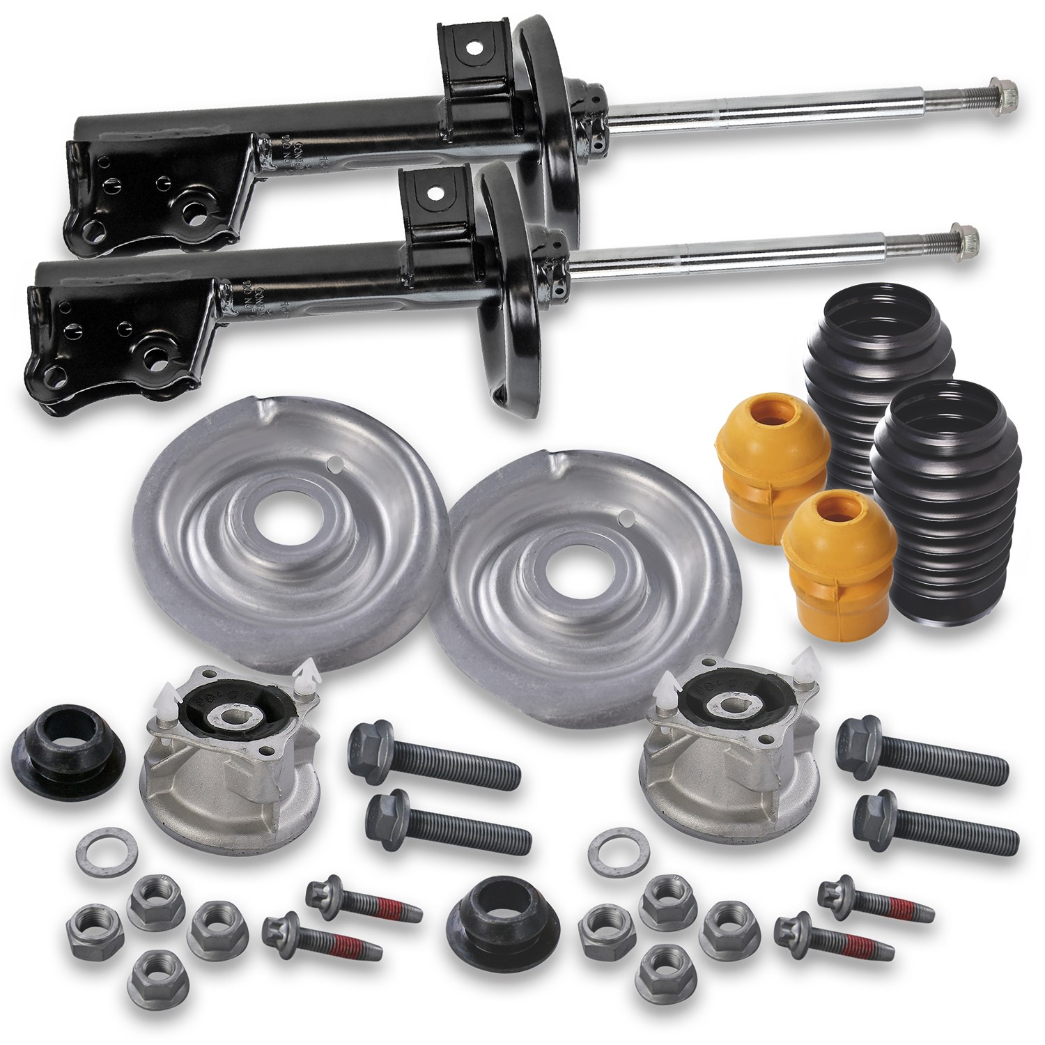 Bestprice 2x Stoßdämpfer +Domlager inkl. Staubschutzsatz vorne [Hersteller-Nr. 40280273] für Mercedes-Benz
