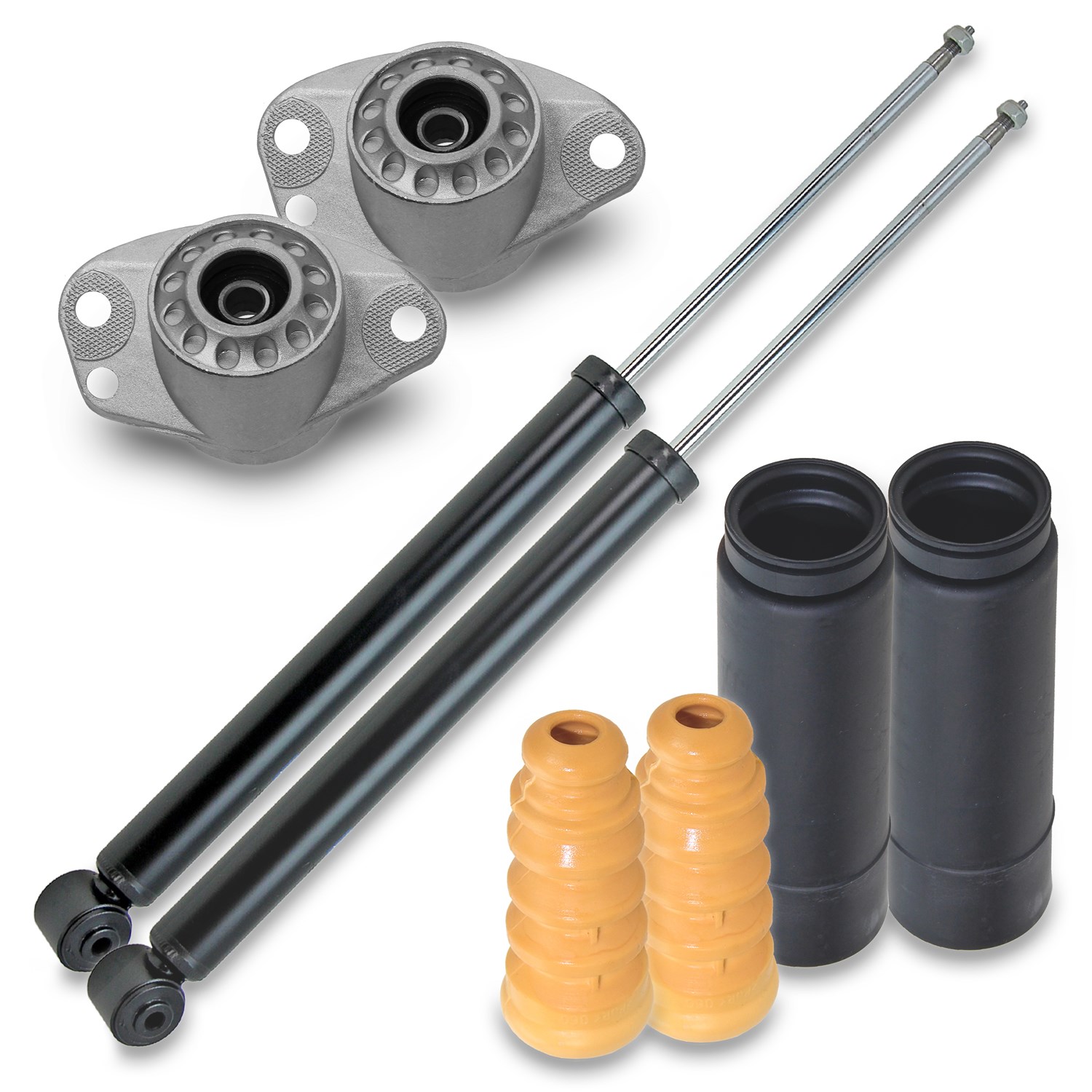 Bestprice 2x Stoßdämpfer +Domlager +Staubschutzsatz hinten [Hersteller-Nr. 40280286] für Skoda, VW