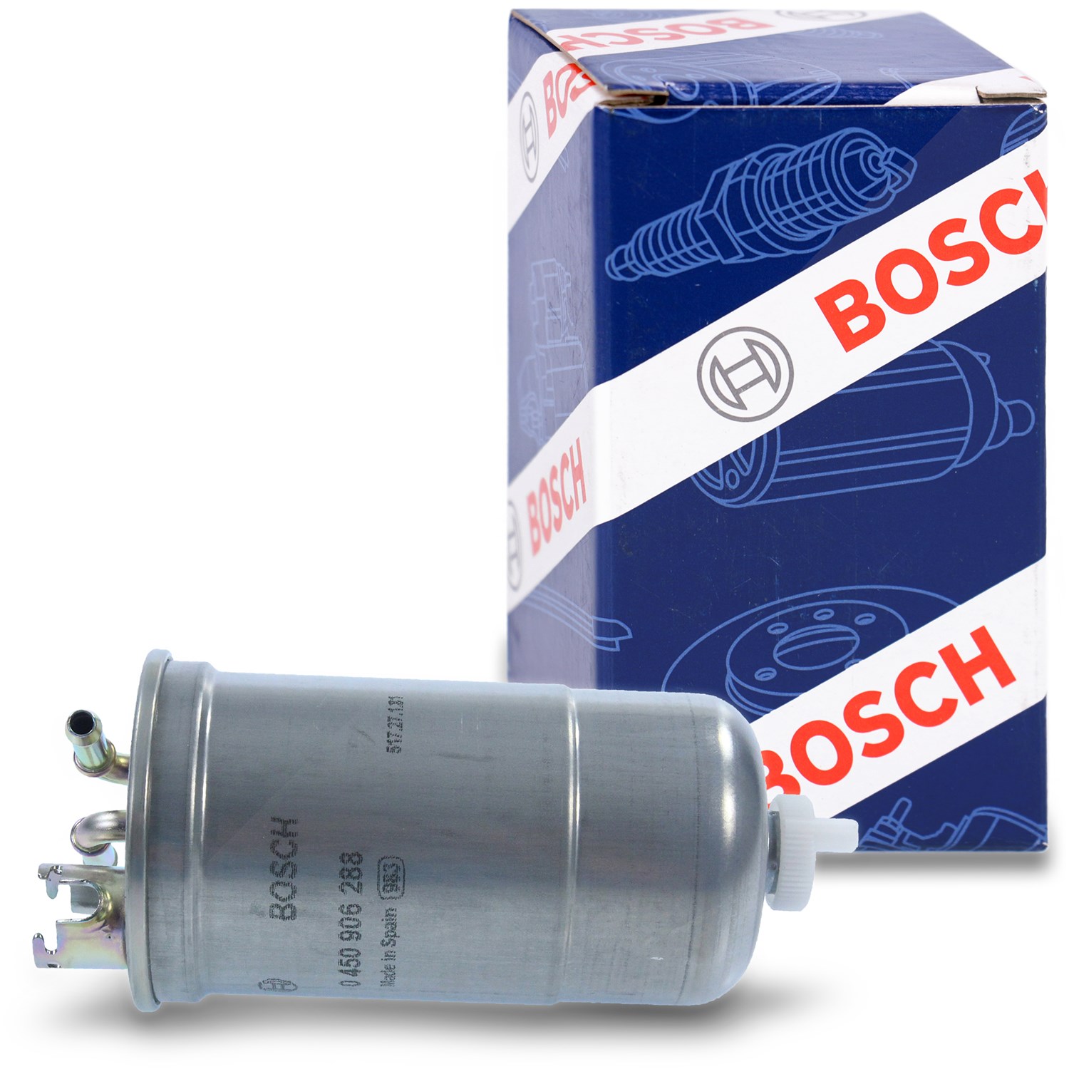 Bosch Kraftstofffilter [Hersteller-Nr. 0450906374] für Fiat, VW, Skoda, Audi, Seat