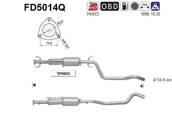 Fppl Ruß-/Partikelfilter, Abgasanlage [Hersteller-Nr. FSD7927] für Vauxhall, Opel