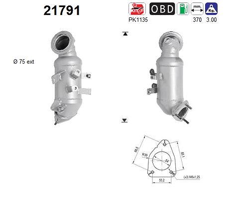 Fppl Katalysator [Hersteller-Nr. CB22373] für Vauxhall, Chevrolet, Opel