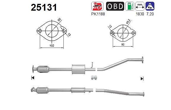 Fppl Katalysator [Hersteller-Nr. CB42318] für Kia, Hyundai