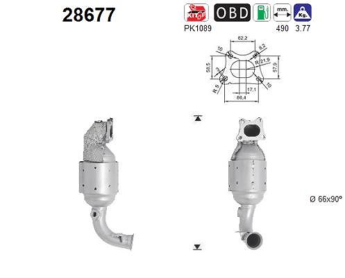 Fppl Katalysator [Hersteller-Nr. CB72761] für Peugeot, Vauxhall, Ds, Opel, Citroën
