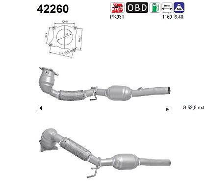 Fppl Katalysator [Hersteller-Nr. CB94620] für Seat, Audi, Skoda