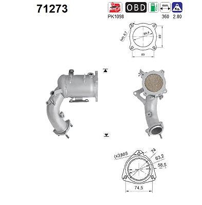 Fppl Katalysator [Hersteller-Nr. CB77423] für Mercedes-Benz