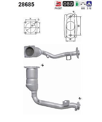 Fppl Katalysator [Hersteller-Nr. CB12861] für Peugeot, Citroën
